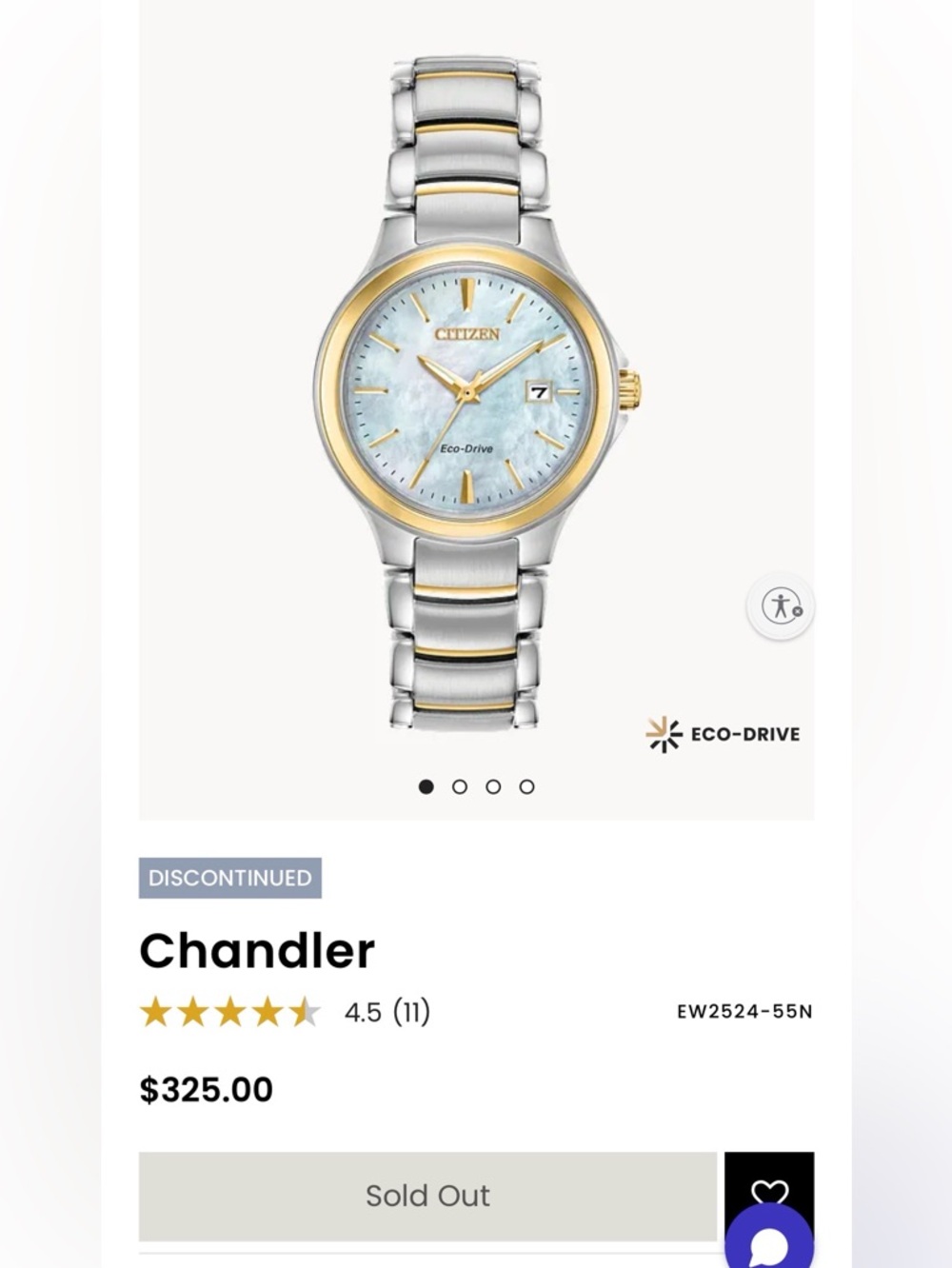 NWT Citizen Women's Chandler Two-tone Stainless Steel Watch